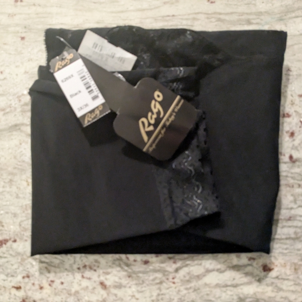 Rago Shapewear Pant NWT Below Knee Model #6269X Size 3X 14/16 Black Girdle Firm